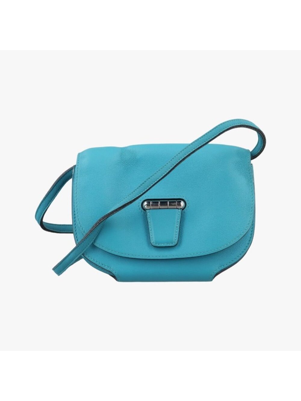 Hermes Convoyeur Blue Leather Shoulder Bag